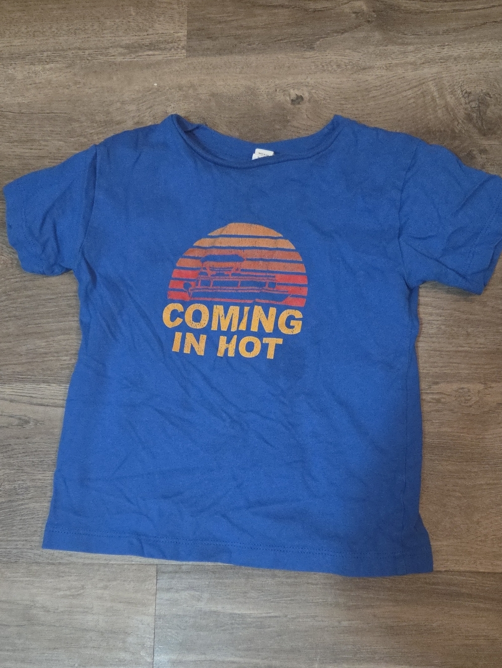 Kids Blue Graphic Tee - "Coming In Hot"